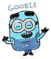 Goobie Ballson as a blue minion